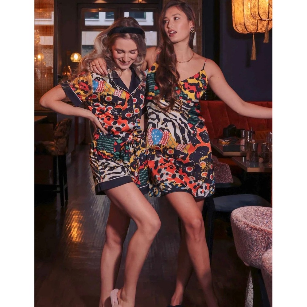 J14 Averie Harlow Multi Strap Boho‎ Silky Nightdress